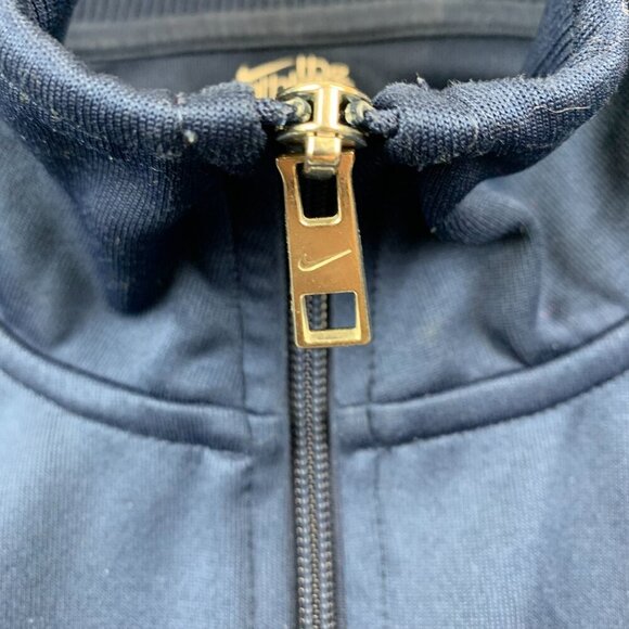Nike Mens Track Jacket Large Blue Full Zip Sweater Long Sleeve Raglan Athletic - Picture 4 of 10
